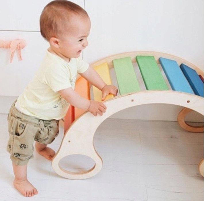 Bujak drewniany tęcza Bujaczek huśtawka PS Wiek dziecka 12 m +