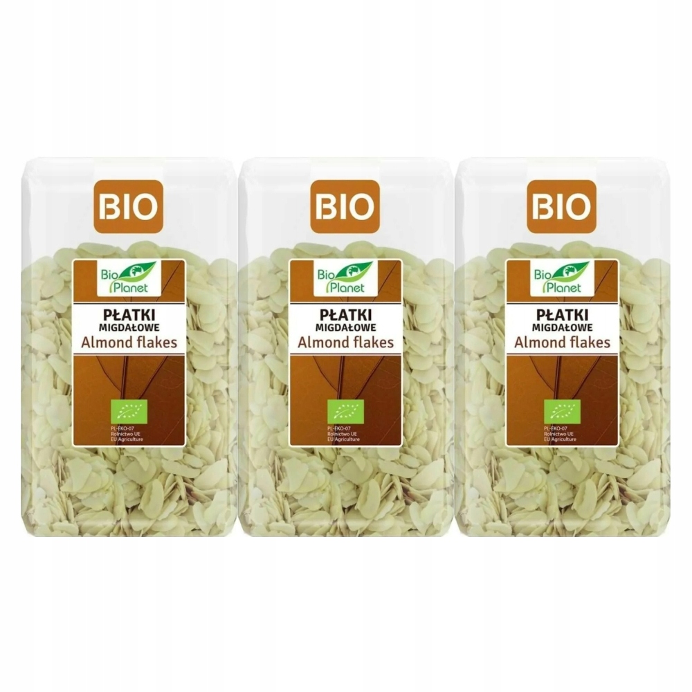3 x Płatki Migdałowe Bio 600 g Bio Planet