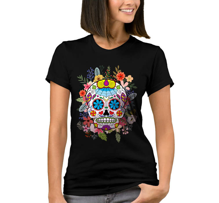 

Koszulka Damska Sugar Skull Czaszka Halloween XL