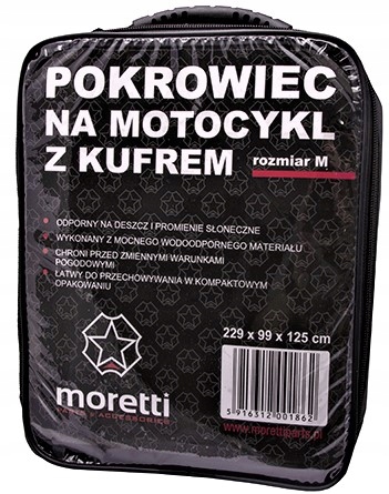 

Pokrowiec Motocyklowy Z Kufrem Moretti Skuter Ro-m