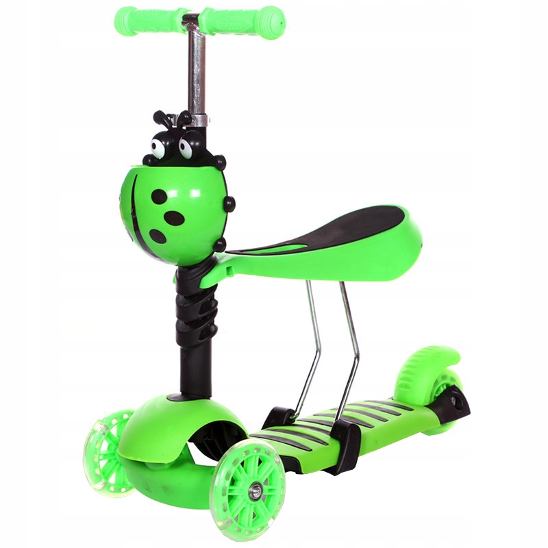 HULAJNOGA TRÓJKOŁOWA BALANSOWA BIEDRONKA 3w1 LED