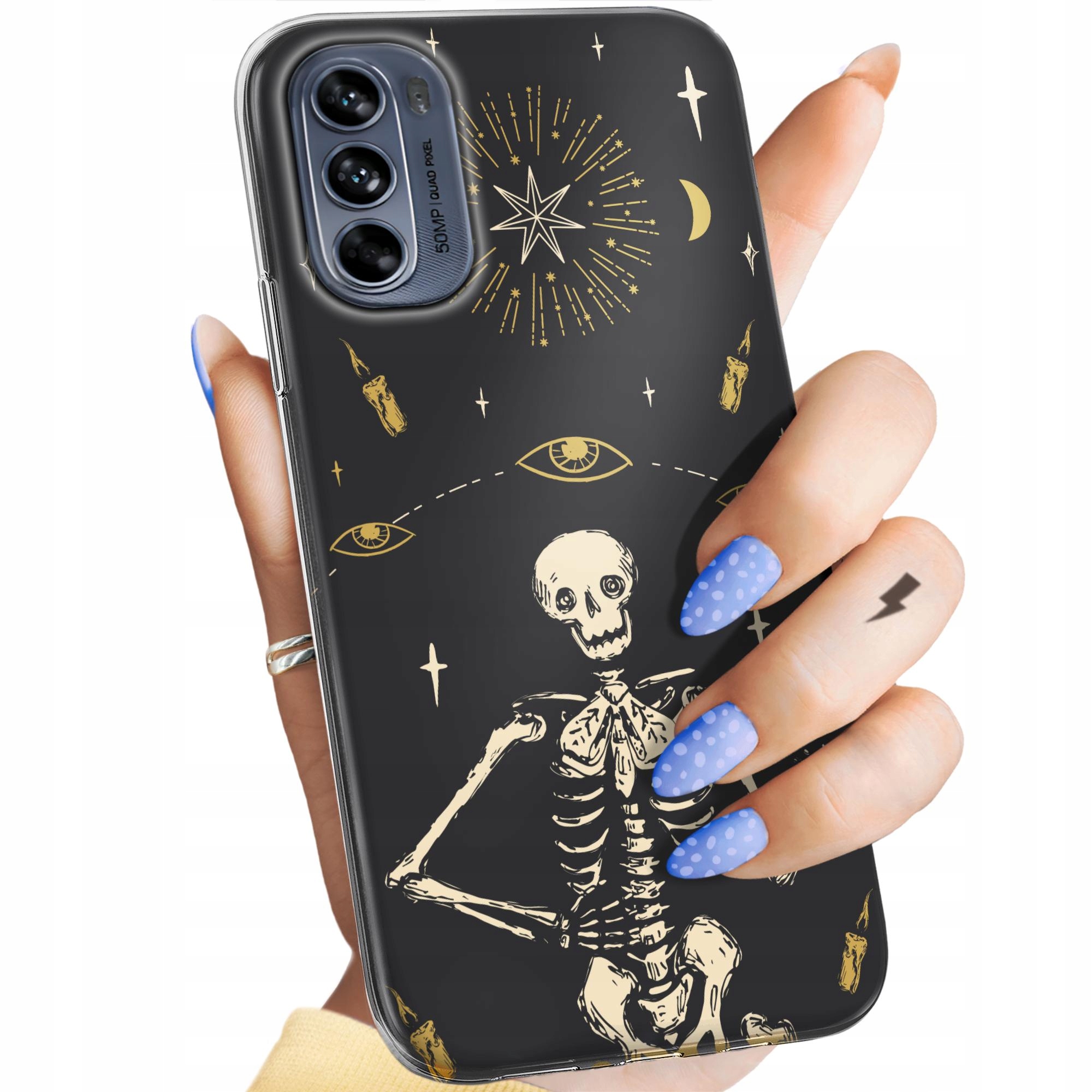 Etui Do Motorola Moto G62 5G Czaszka Szkielety Memento Mori Gotyk