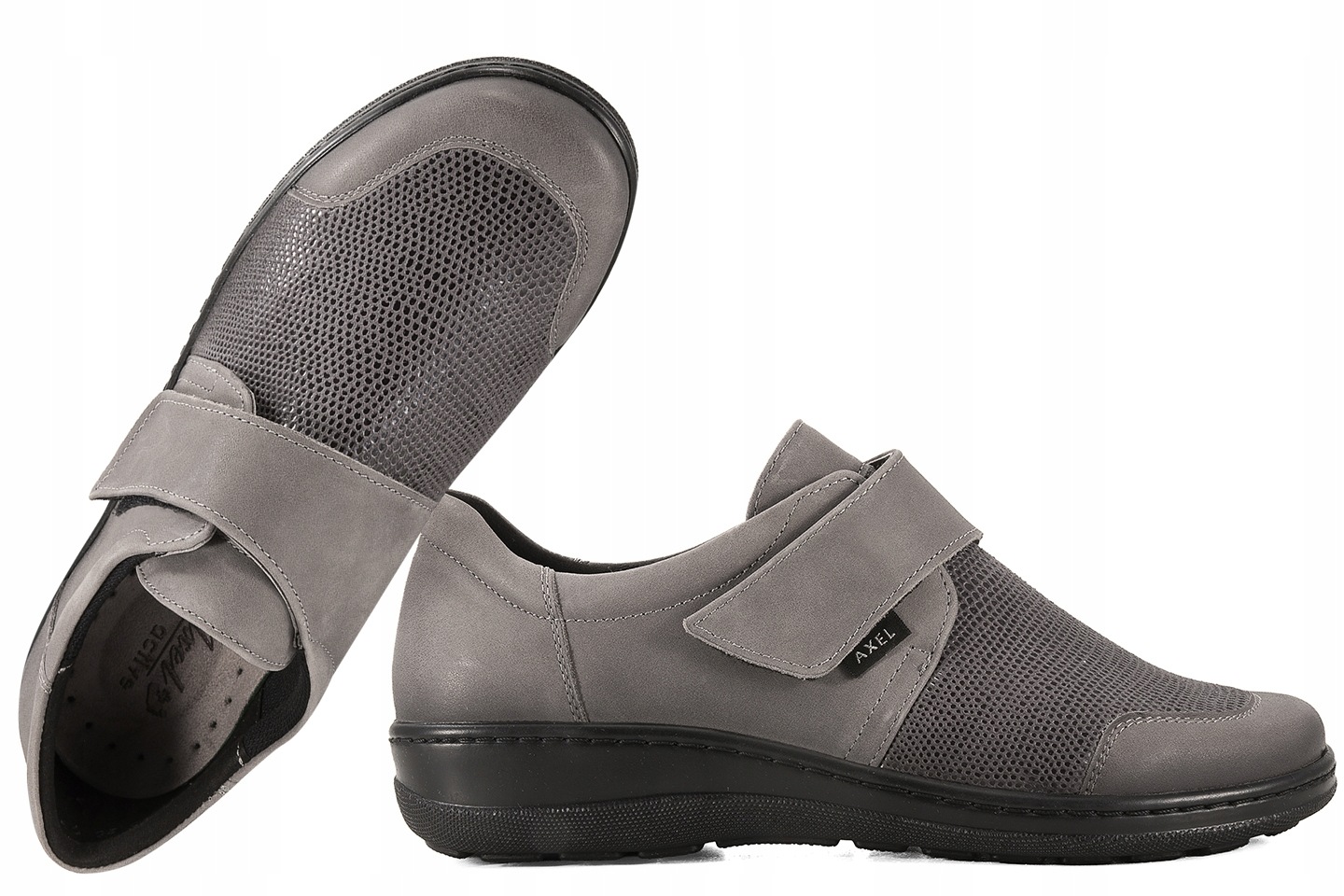Axel 1705 Comfort Dámské Polobotky Na Haluksy Kůže/streč Tuhost H Šedá