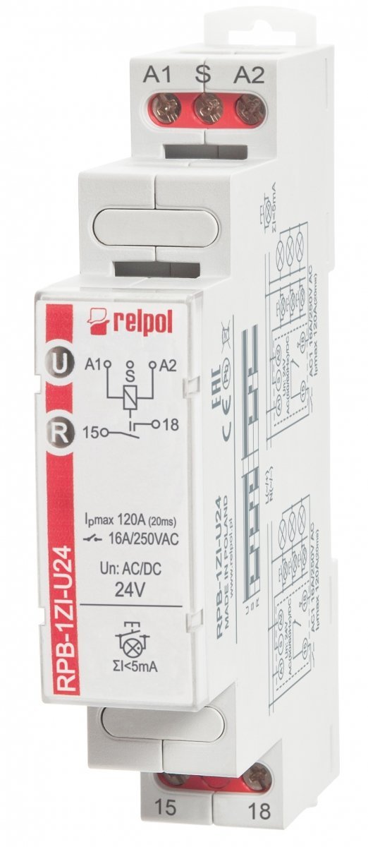 

Przekaźnik bistabilny RPB-1ZI-U24