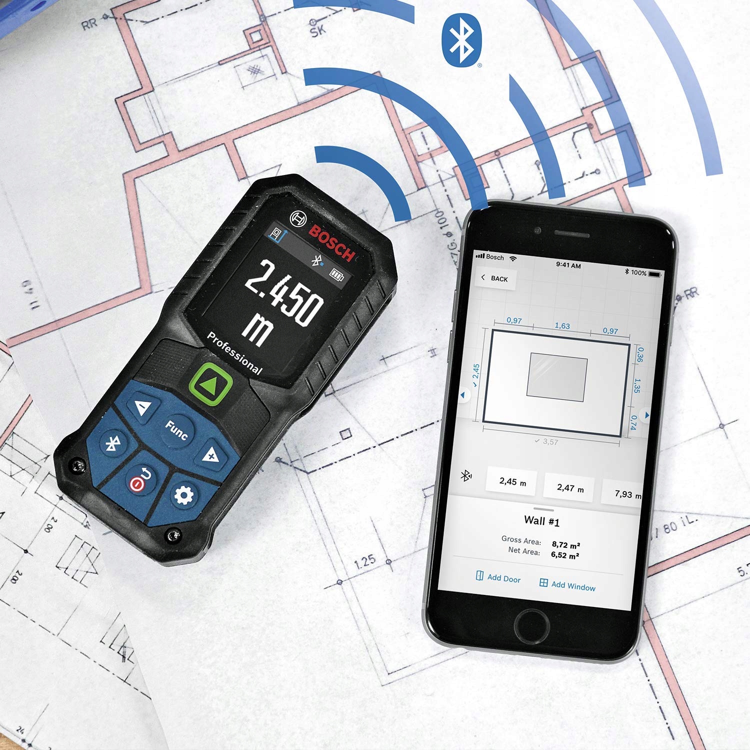 BOSCH GLM 50-27 CG Zielony Laser 50m IP65 Bluetooth — miniatura 6