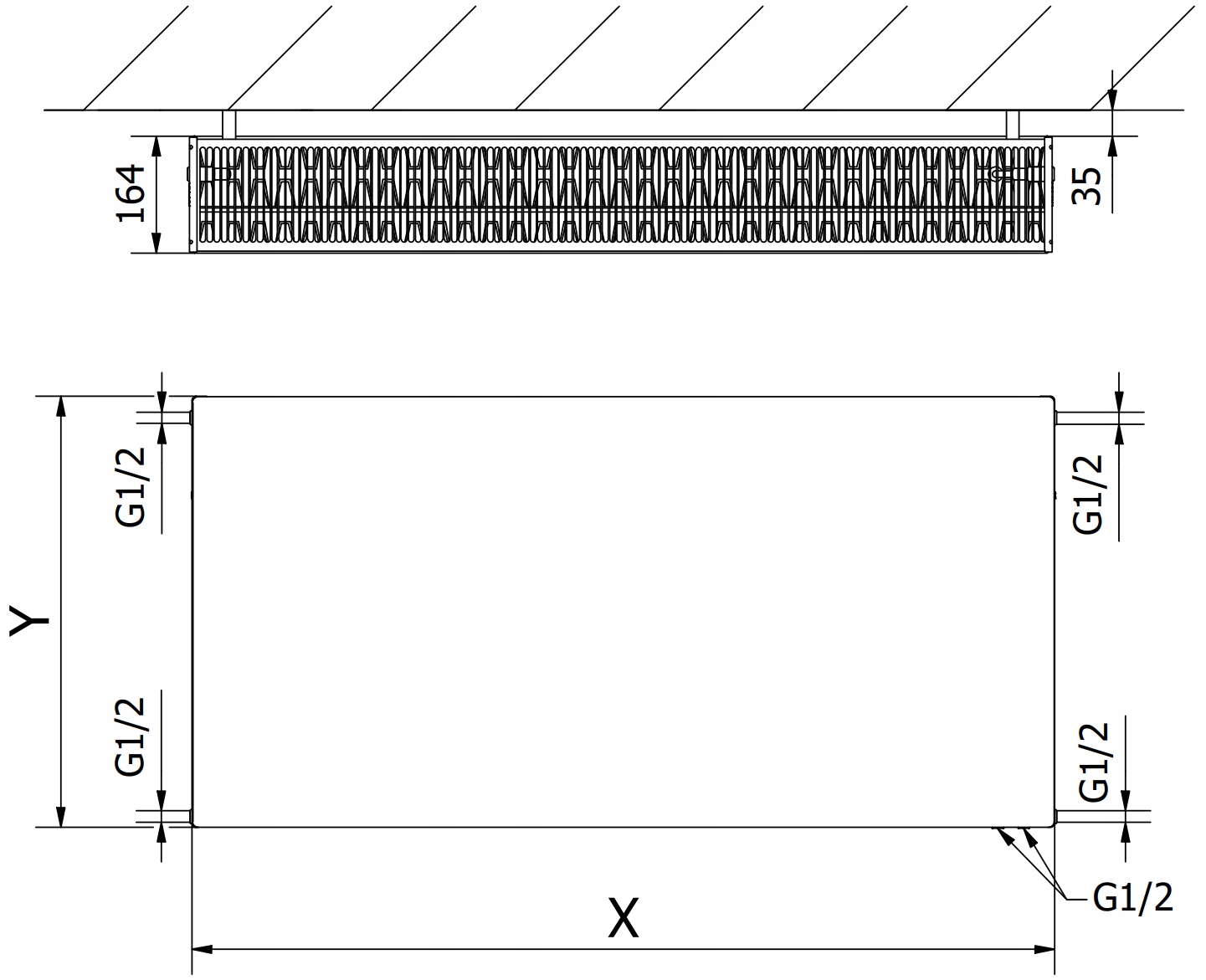 MEXEN FLAT CVF33 GRZEJNIK PŁYTOWY 600 x 800 MM DOLNY BIAŁY 1761 W Kolor biały