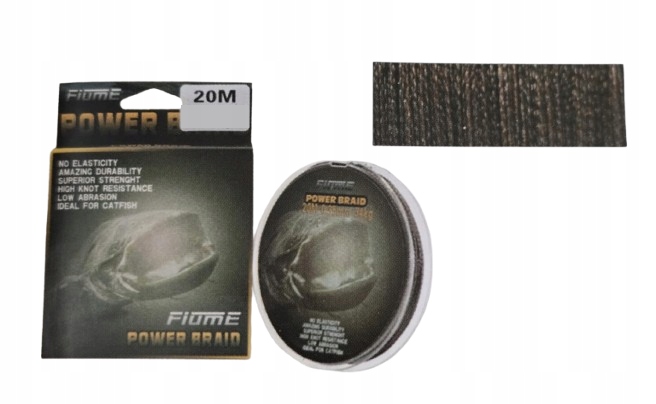 plecionka przyponowa sumowa Fiume Power Braid dł.20m 0,30mm 27,5kg