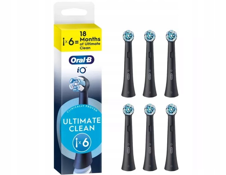 Oral-b Io Series Ultimate Clean Black Oryginalne 6 Końcówek Do Szczoteczki
