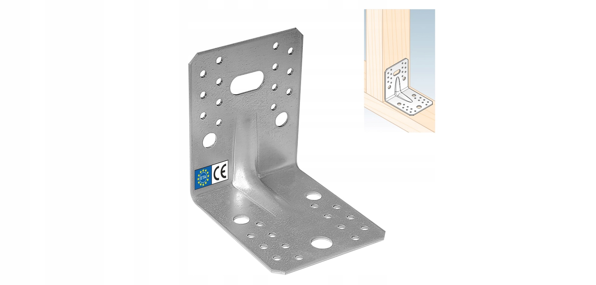 KPL21 KĄTOWNIK MONTAŻOWY ŁĄCZNIK CIESIELSKI 105x105x90x2 1szt DOMAX Stan opakowania oryginalne