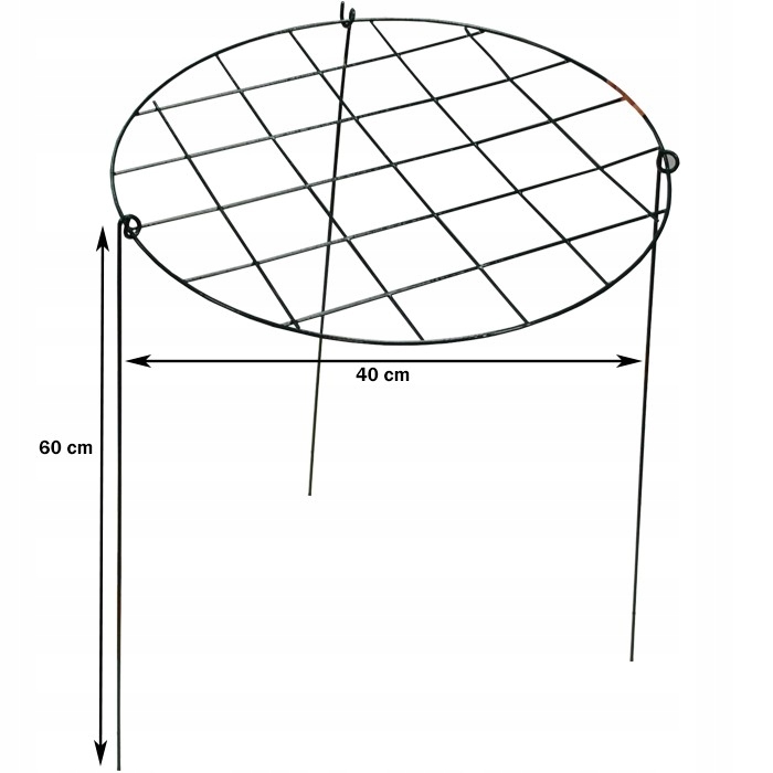 PODPORA DO ROŚLIN KWIATÓW PRZERASTANIA METALOWA ZIELONA NA KWIATY = 60x40cm Marka Plantina
