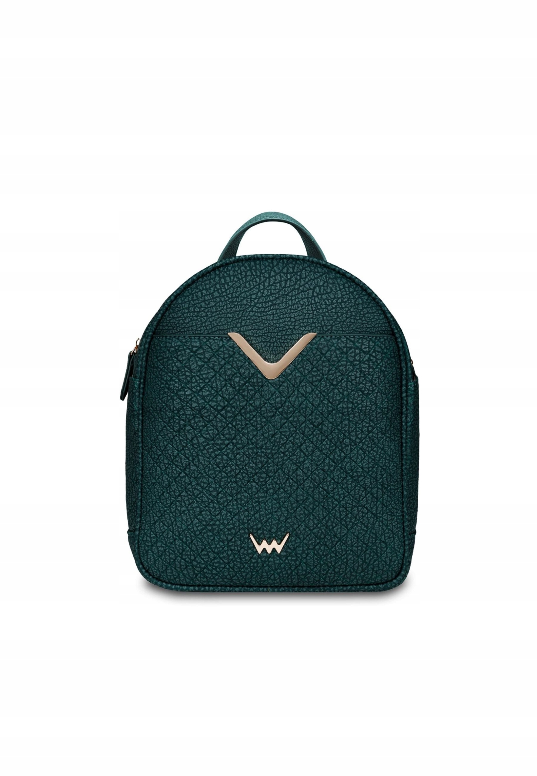 Městský batoh Vuch Carren zelený koženkový elegantní 5 l