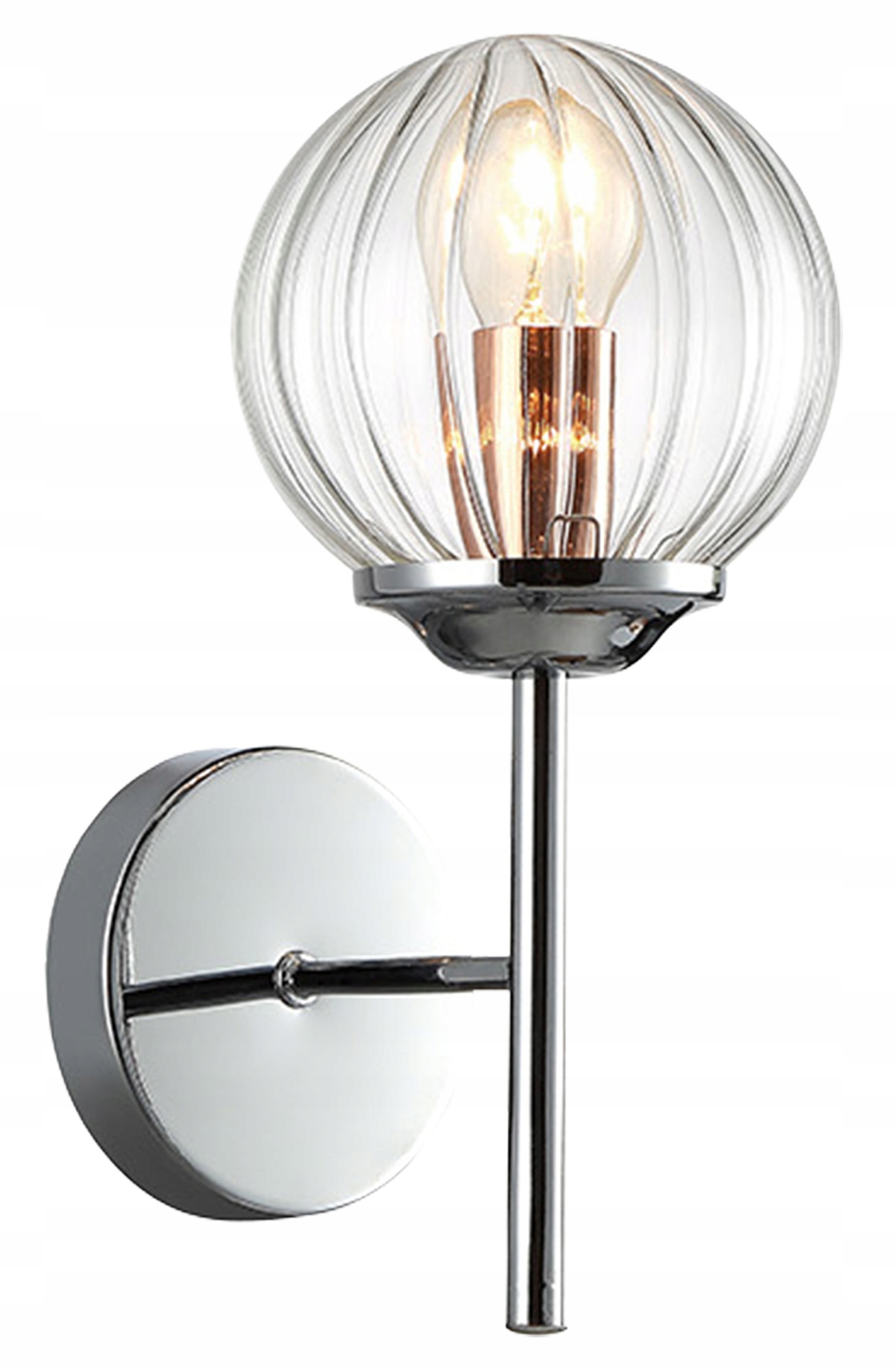 Chromové skleněné nástěnné svítidlo E14 Best Candellux