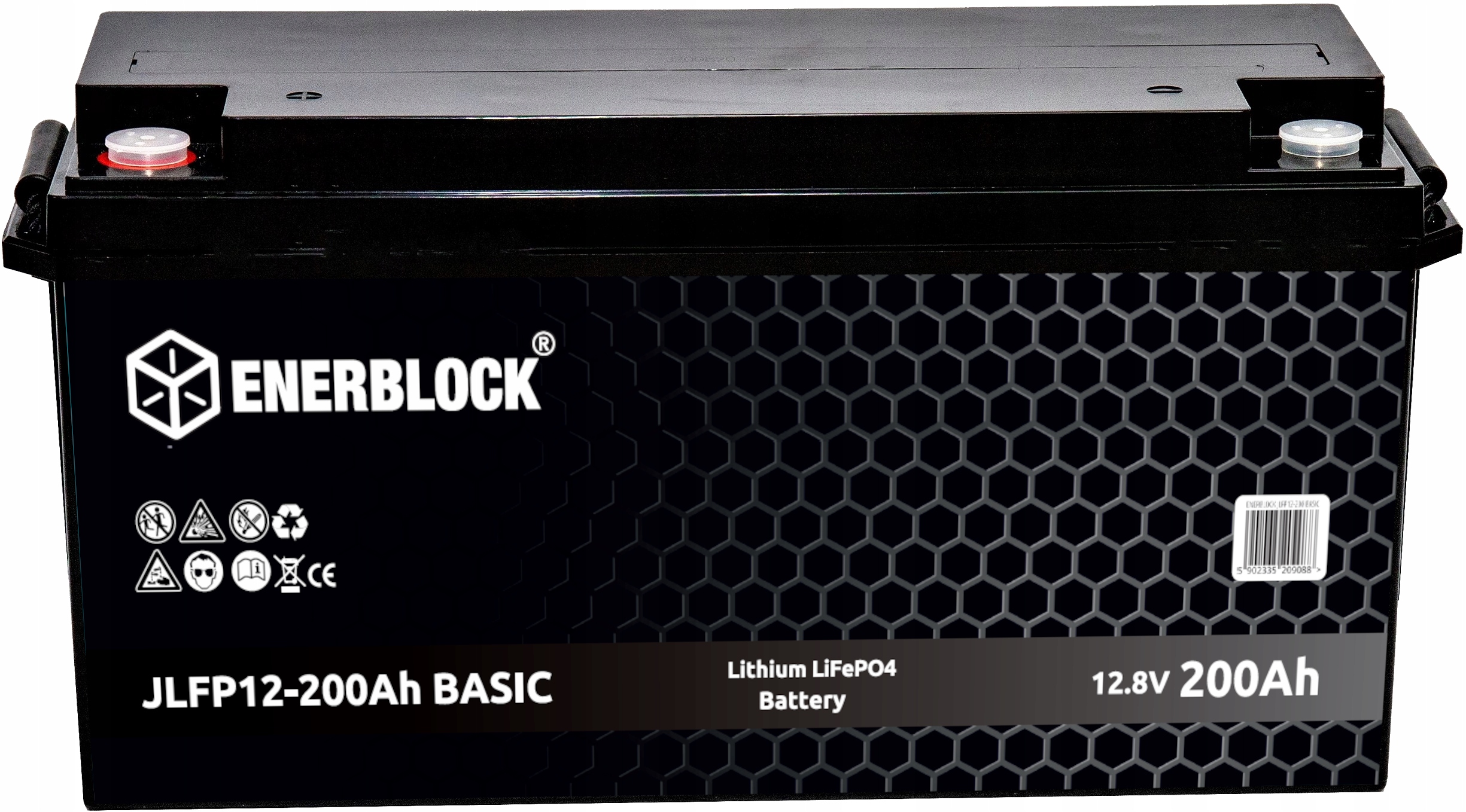 Akumulátor Lithiová LiFePO4 Bms 12V 200Ah Pro Lodní Kampera Ups