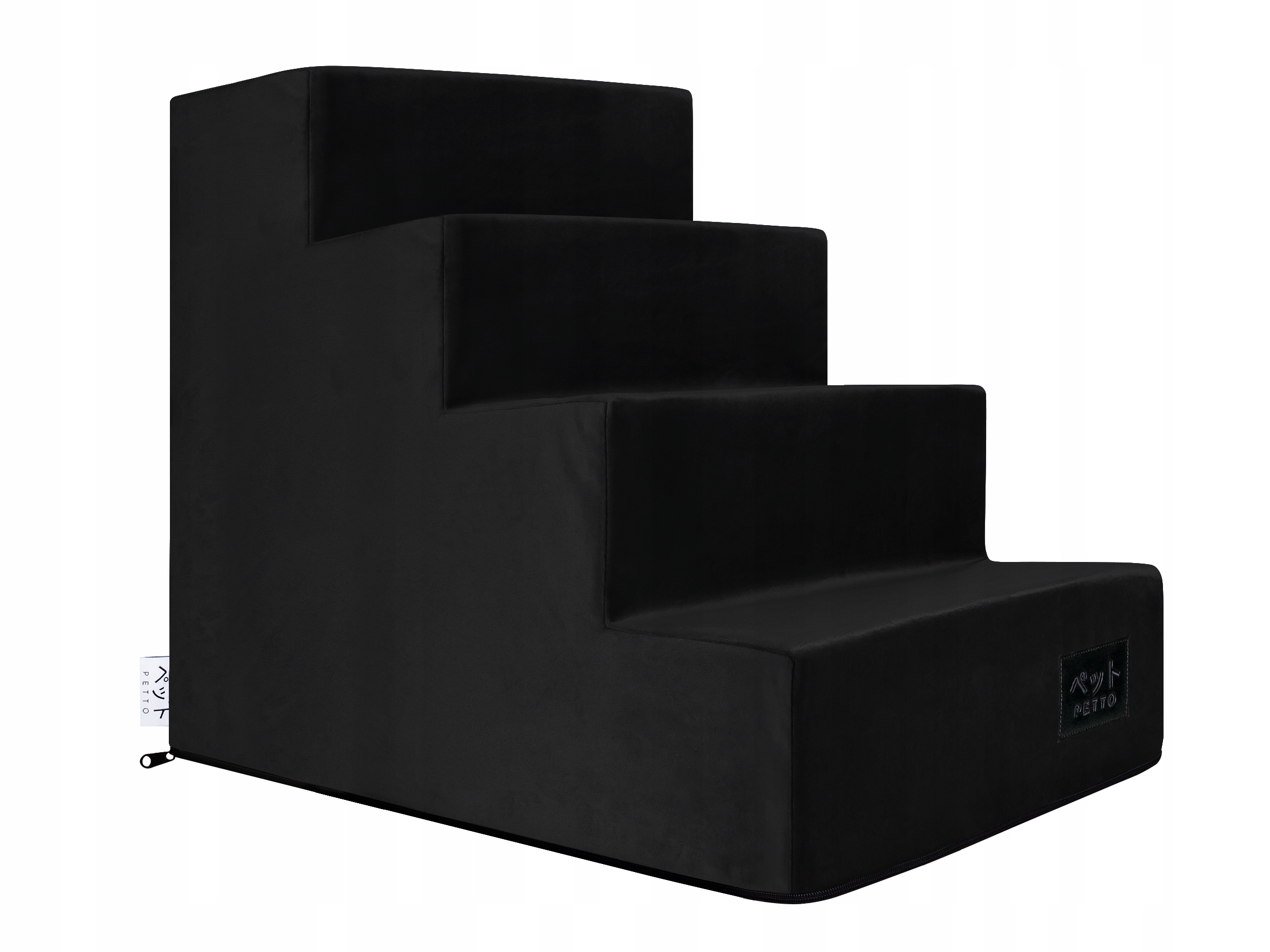 Levně Petto Schodky pro psa Takai 4 stupně Velvet černé