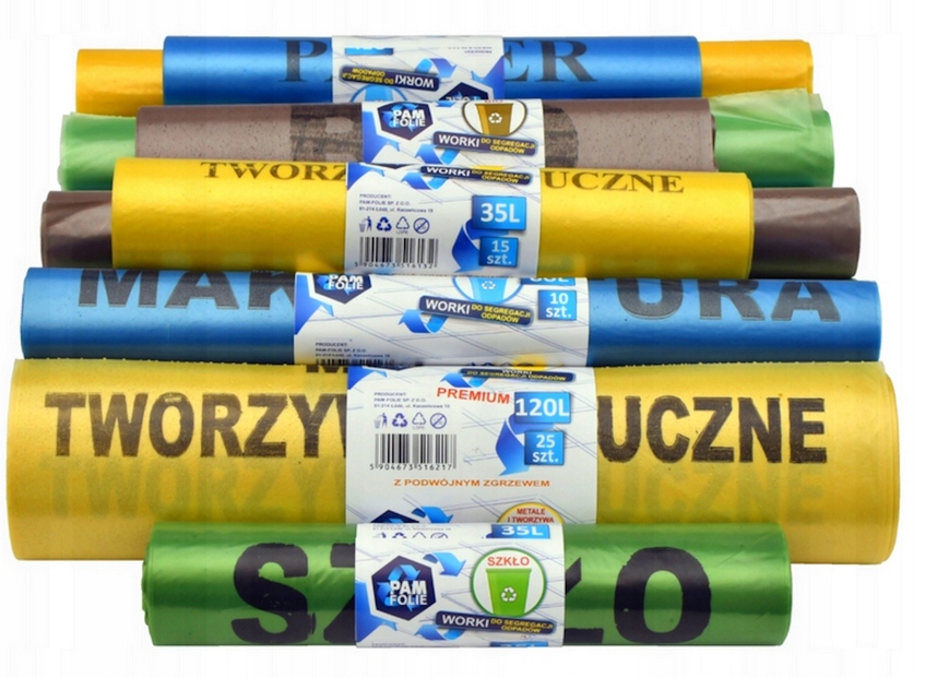 Worki na śmieci CZARNE uniwersalne 120L do kosza stojaka POLSKIE, MOCNE! Marka Pam-Folie