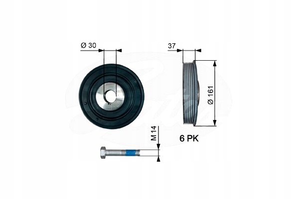 КОЛО ПЕРЕДНЯЯ ПАНЕЛЬ ВАЛА КОЛЕНЧАТОГО GATES Tvd1002a CITROEN GATES