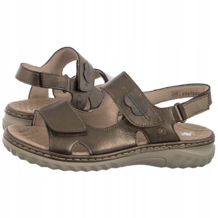 Dámské letní sandály Rieker Hnědé 60462-90 Bronze