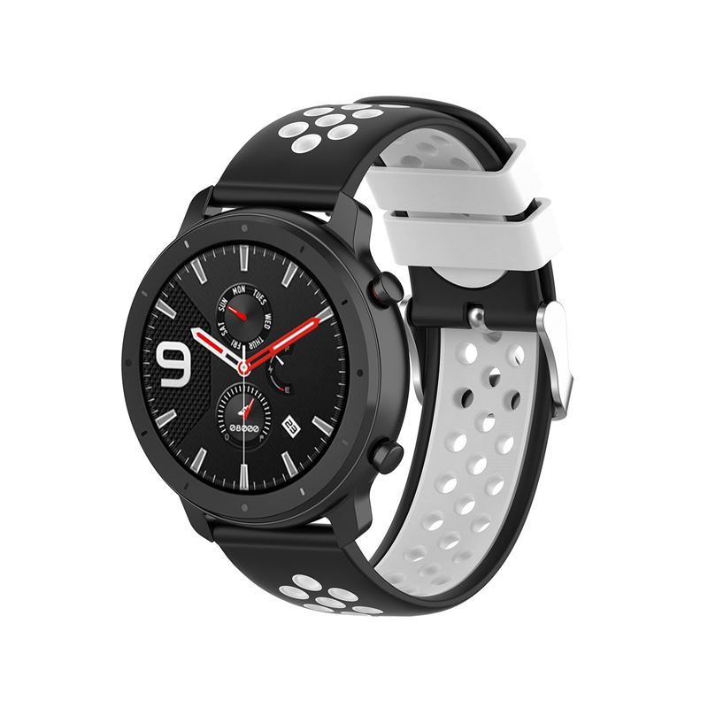 

Pasek Silikonowy do smartwatcha szer 22mm czar+bia