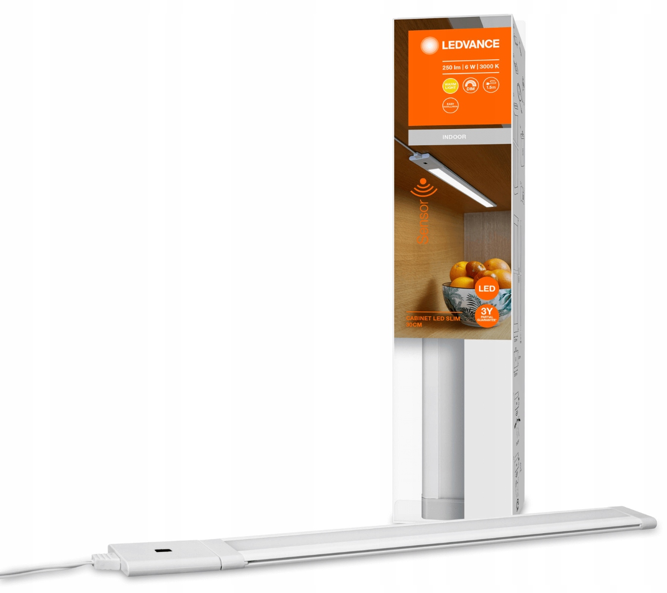 Podskříňkové svítidlo 6 W 230V 30 m, barva bílá teplá