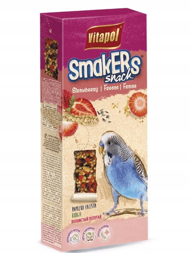 5 x Vitapol "Smakers" pro vlnitého papouška jahodový 2ks