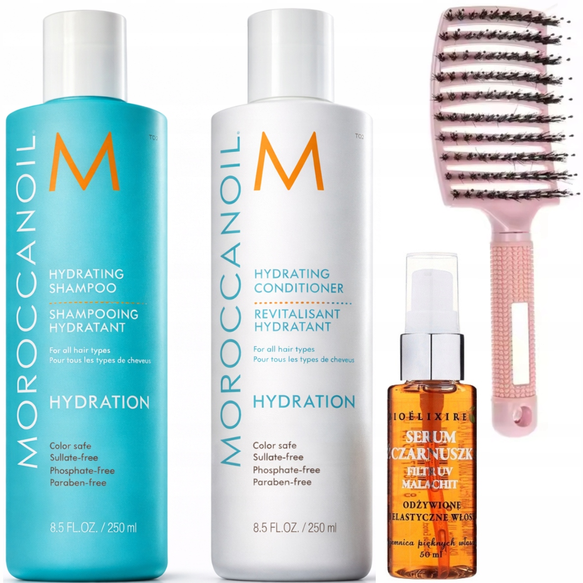 Moroccanoil Hydration Šampon kondicionér 250 ml Dárek sérum kartáč