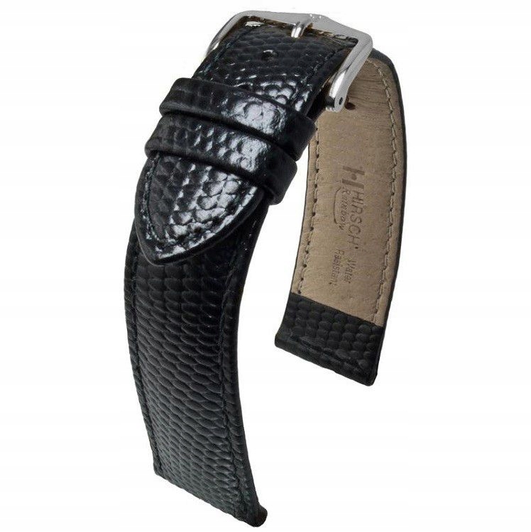 Černý kožený opasek 22 mm Hirsch Rainbow