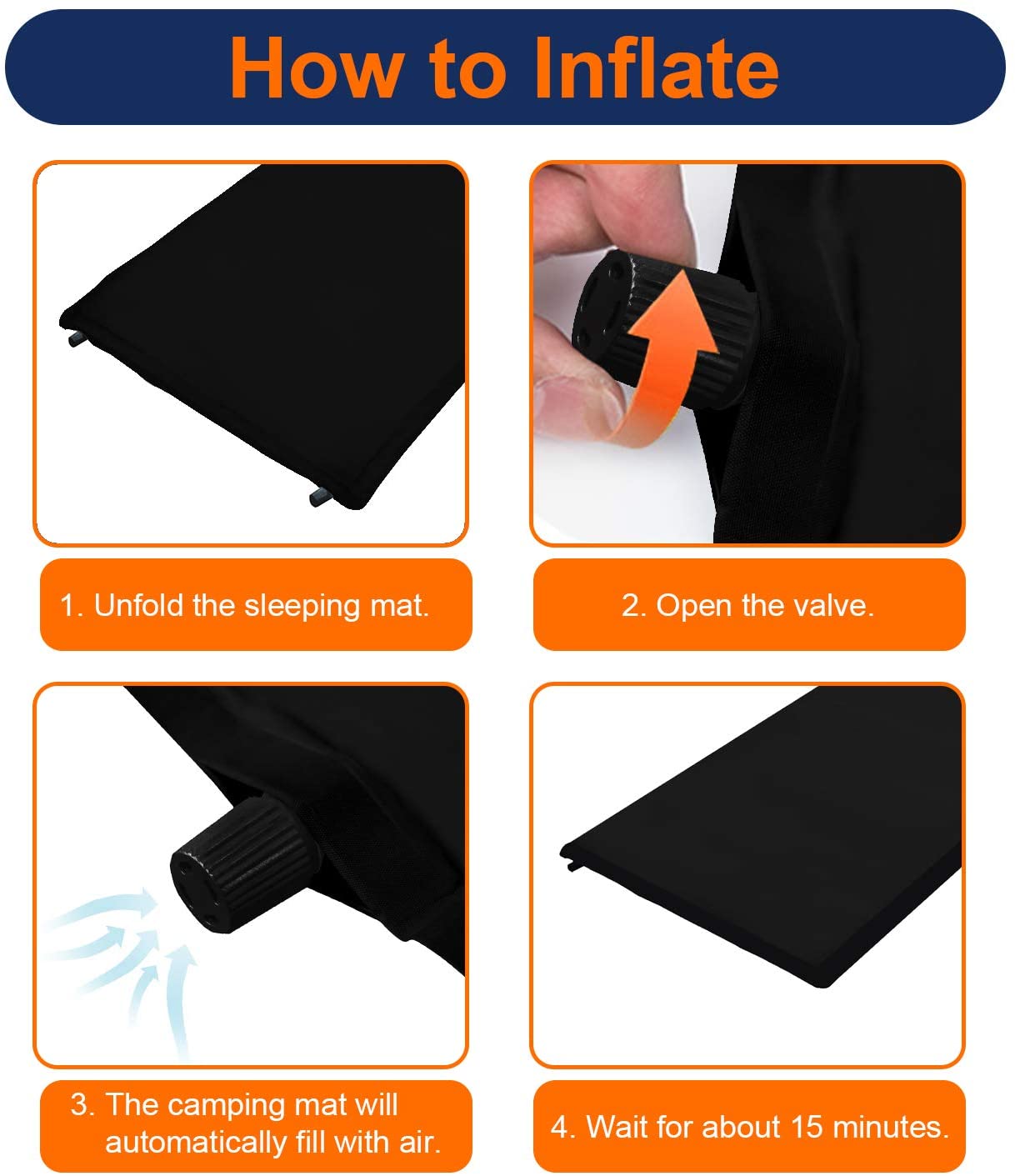 MATA SAMOPOMPUJĄCA 190x60x3 CM WYTRZYMAŁA PCW PREMIUM Model Black1