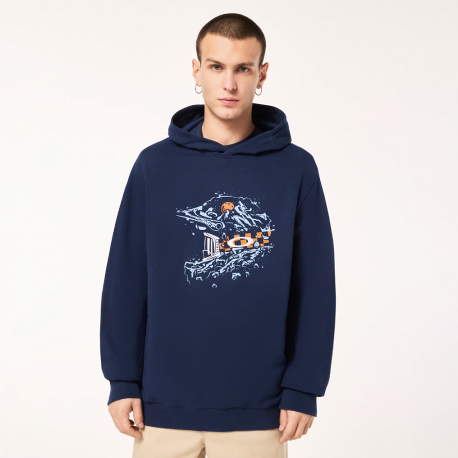 Oakley Finish Line Hoodie pánská mikina s kapucí, vkládací z bavlny M