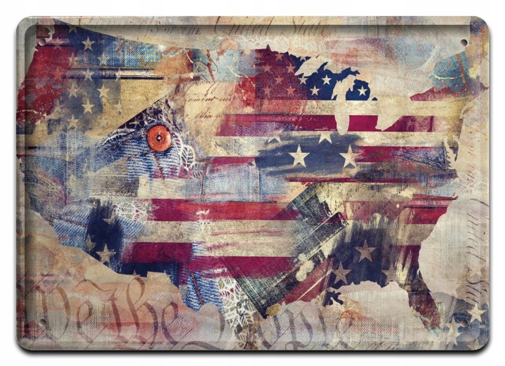 Usa Metalowy Szyld Obrazek Plakat Retro #06954