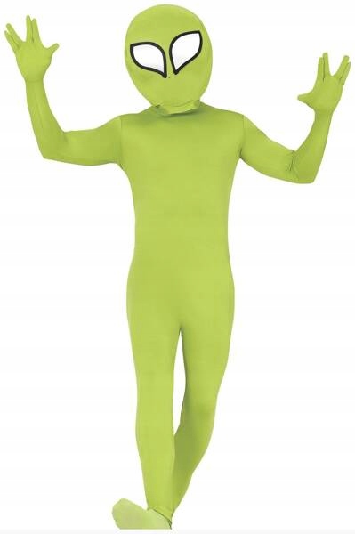 Kostým Mimozemšťan Alien Zelený Převlek Kostým Halloween Karneval S
