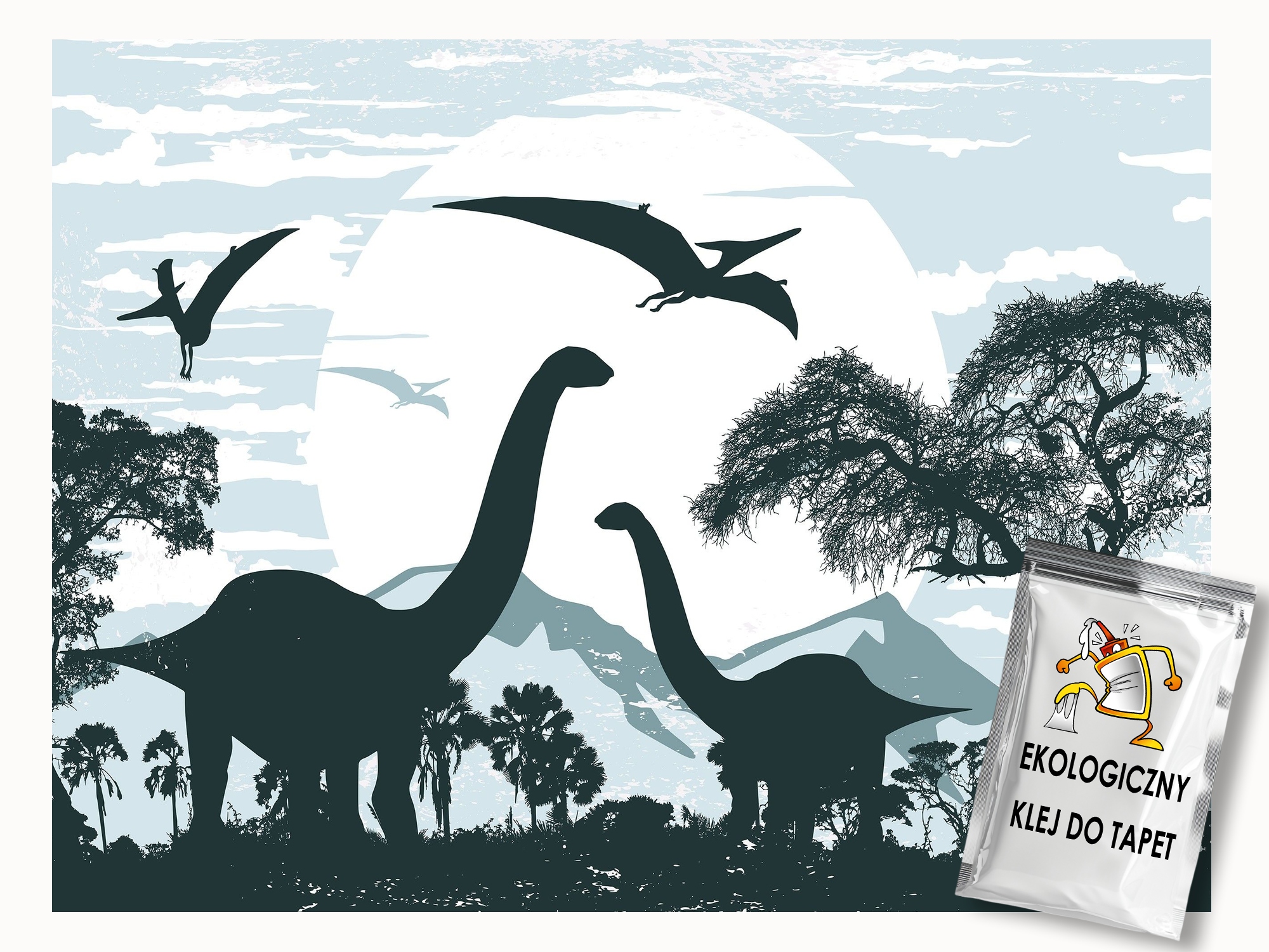 Fototapeta Flizelina Děti Dinosauři Prehistorie Jura Krajina 300x210 lepidlo