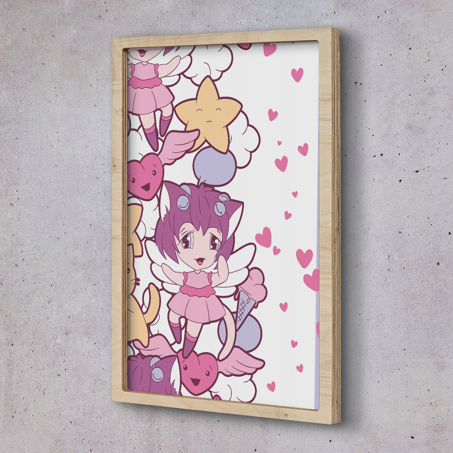Obraz v rámu na zeď Hračky kawaii 40x60 cm