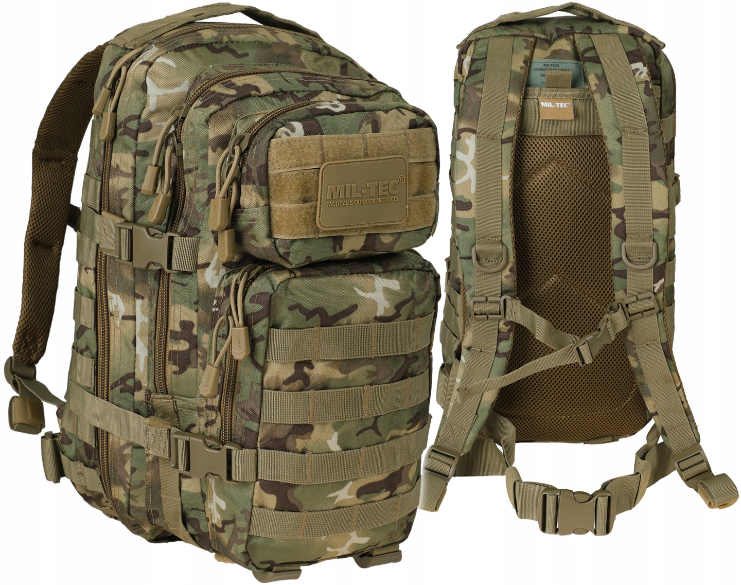 Vojenský taktický Batoh Mil-Tec Assault Pack Arid MC Camo 20L