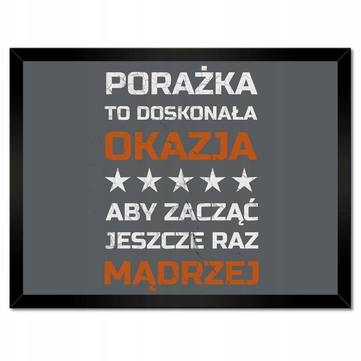 Plakáty v rámu 40x30 Neúspěch jsou akce Moudrost