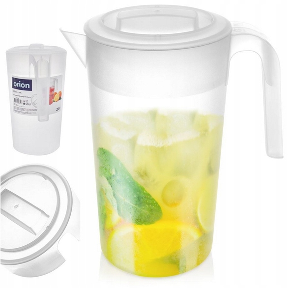 

Pojemnik Dzbanek Z Pokrywką 2L Woda Lemoniada 2,3l