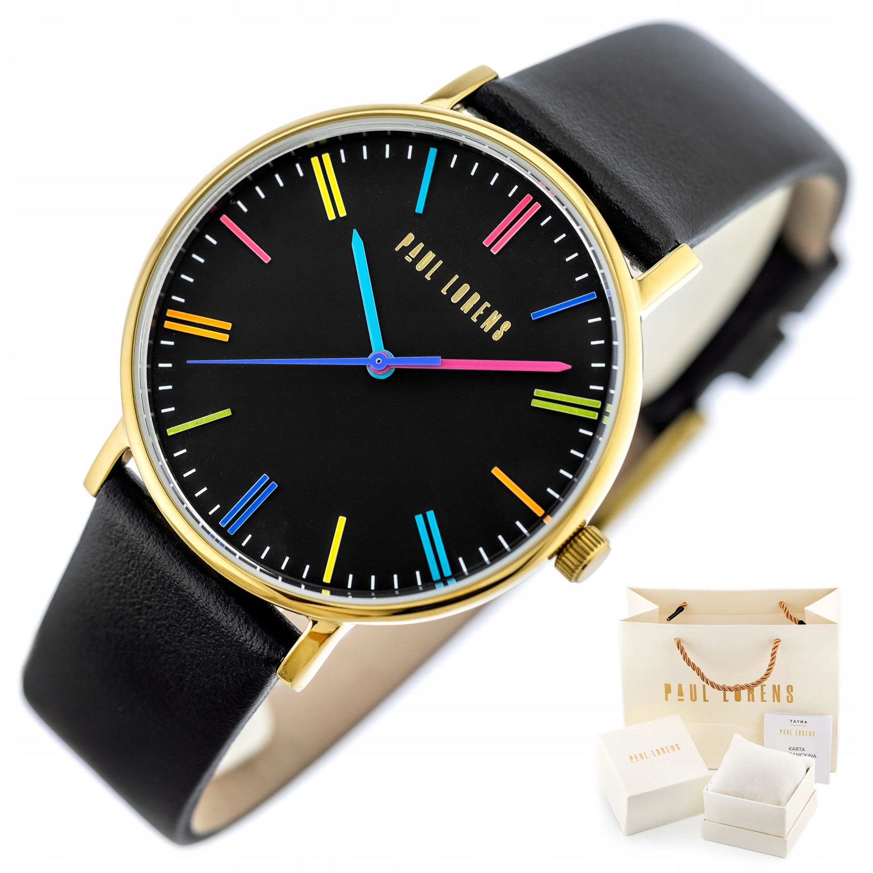 Dámské Hodinky Paul Lorens 41mm PL12600A2-1A2 (zg586c) Box Gravírování