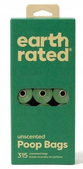 Levně Earth Rated Ekologické sáčky na sběr výkalů 21x15ks bez zápachu