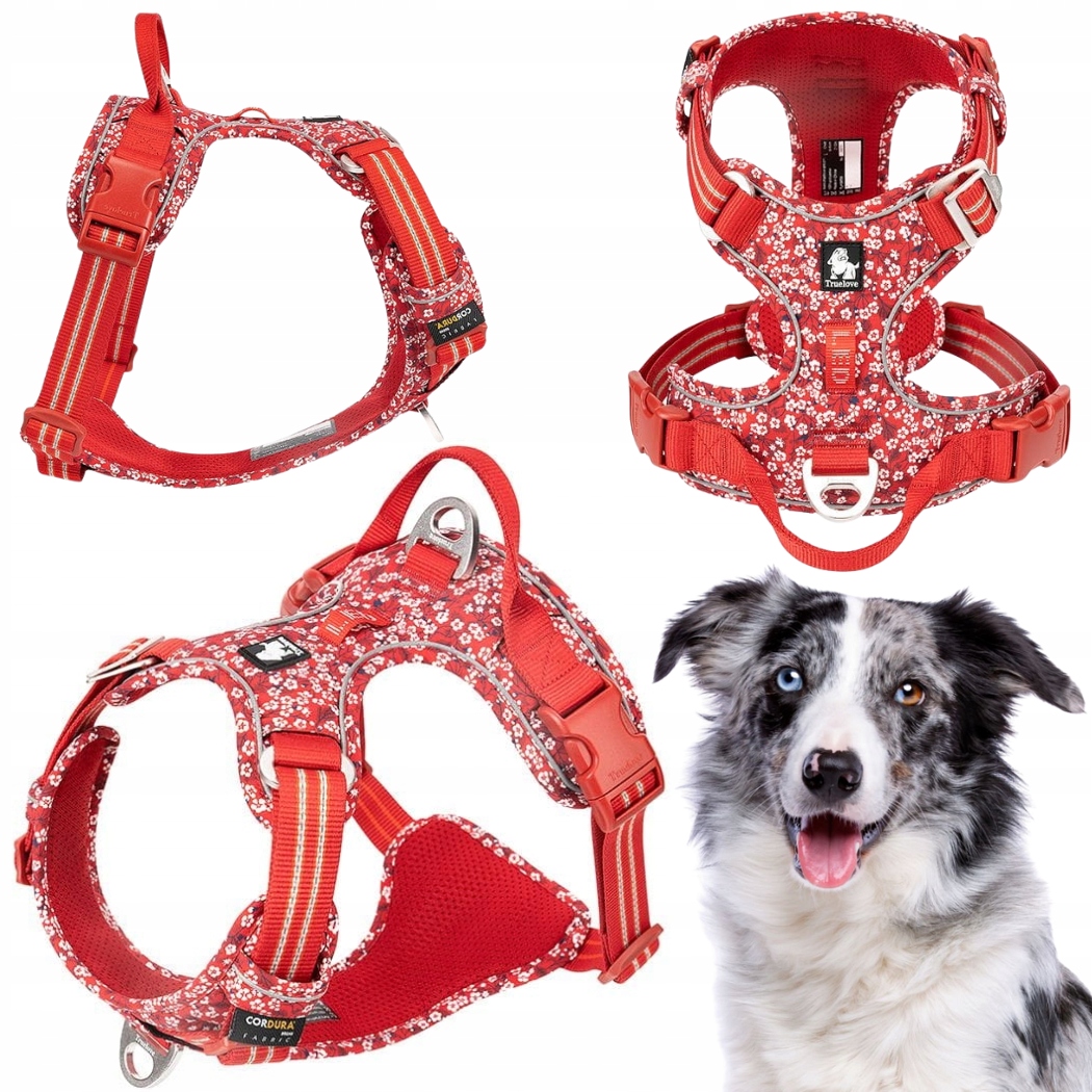 Szelki Dla Psa Truelove Front Line Premium Easy Walk Czerwono-białe L
