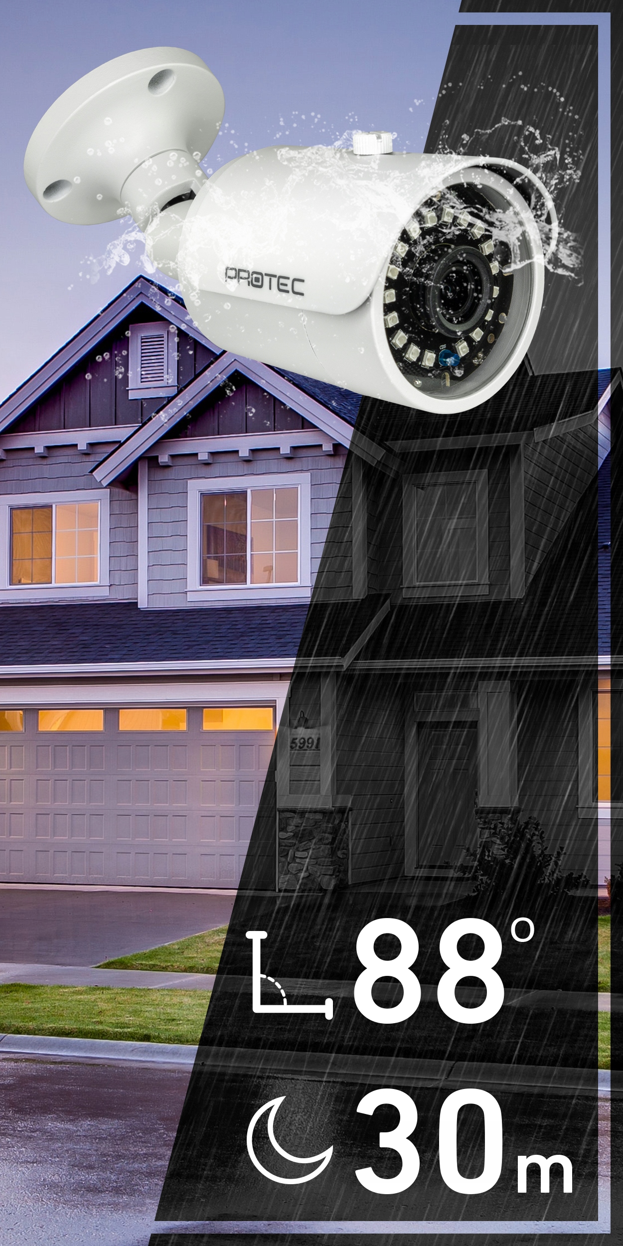 ZESTAW DO MONITORINGU 3 KAMERY TUBOWE ZEWNĘTRZNE podgląd online Kod producenta PR-XVR-03T2L-bd