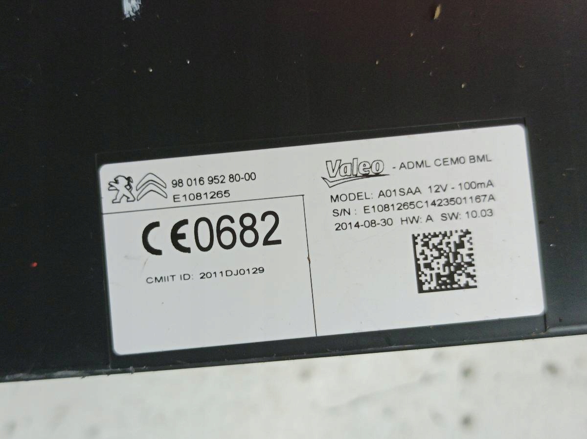 modulo 9601695280 GATEWAY Citroen C4 Grand Picasso II (2013-)