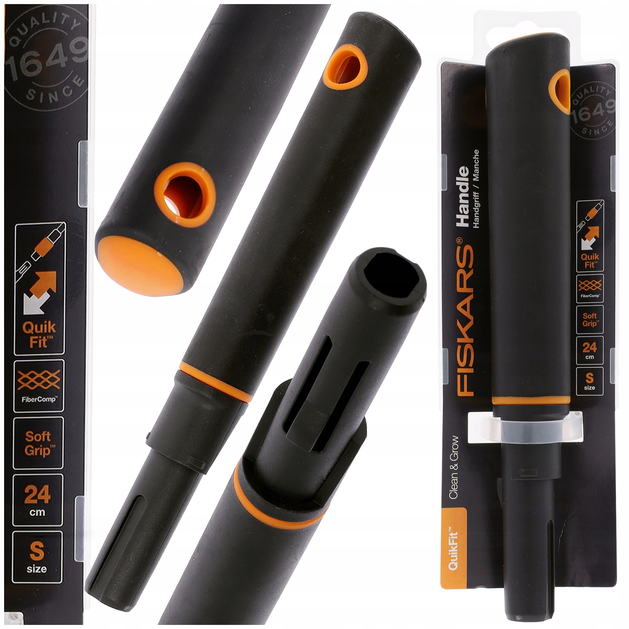 

Fiskars Trzonek Kij Do Miotły Grabi QuikFit Krótki