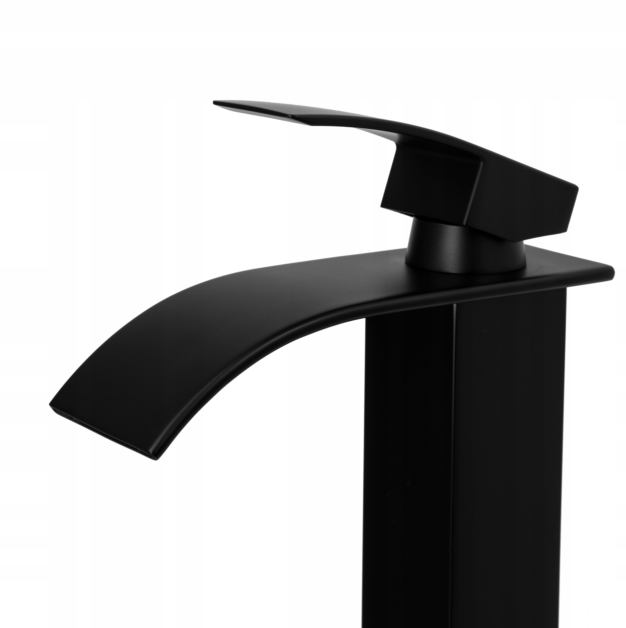 ZESTAW CZARNY BATERIA WANNOWA WODOSPAD UMYWALKOWA Kolor chrom