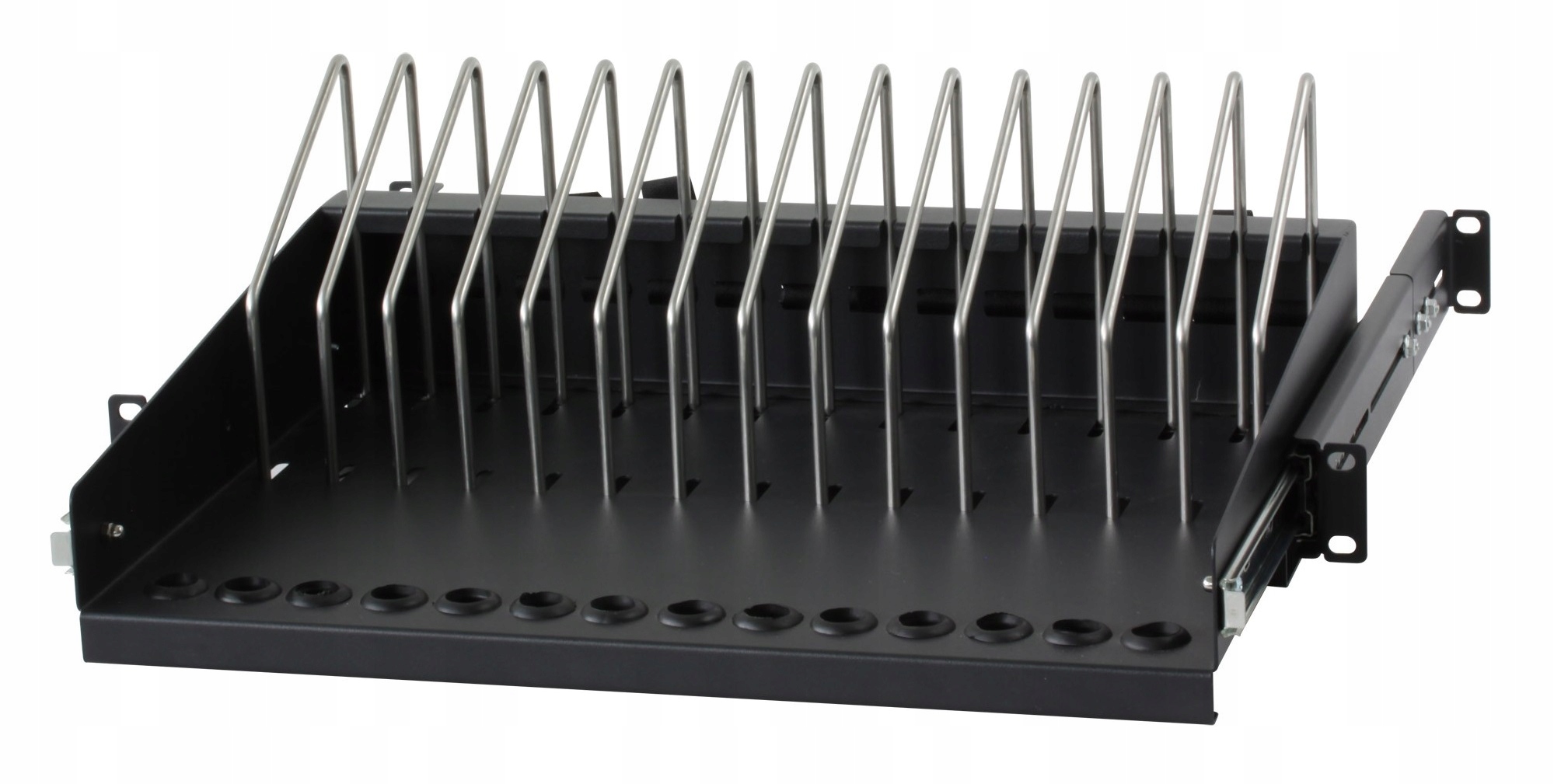 Wysuwana Półka Rack 19" na do 14 Urządzeń Mobilnych Techly