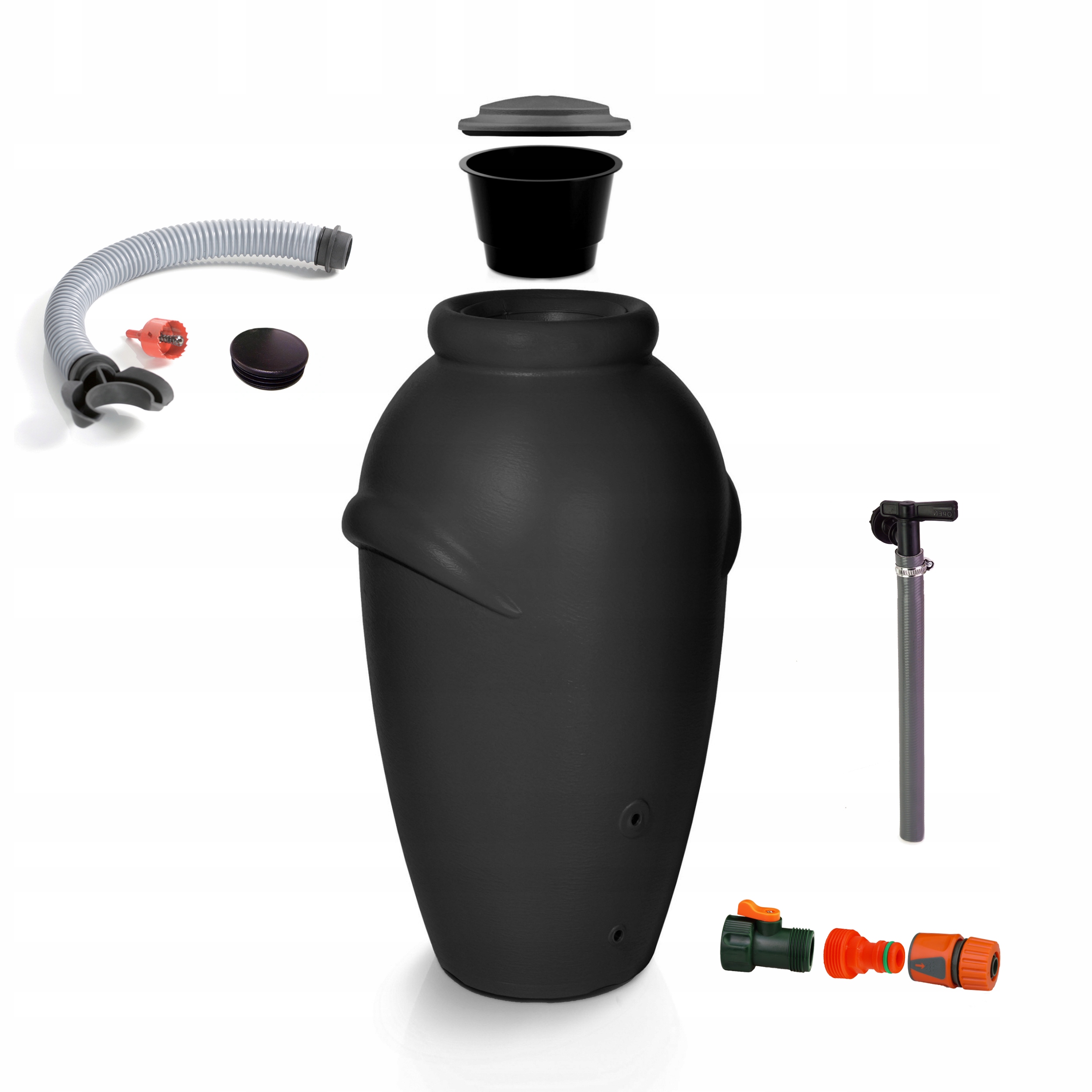 Zbiornik 210l KOMPLETNY Beczka na wodę Deszczówkę