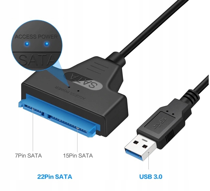 ADAPTER USB 3.0 DYSKÓW 2.5" SATA SSD HDD PRZEJŚCIÓWKA PRZELOTKA DO DYSKU Marka Inna
