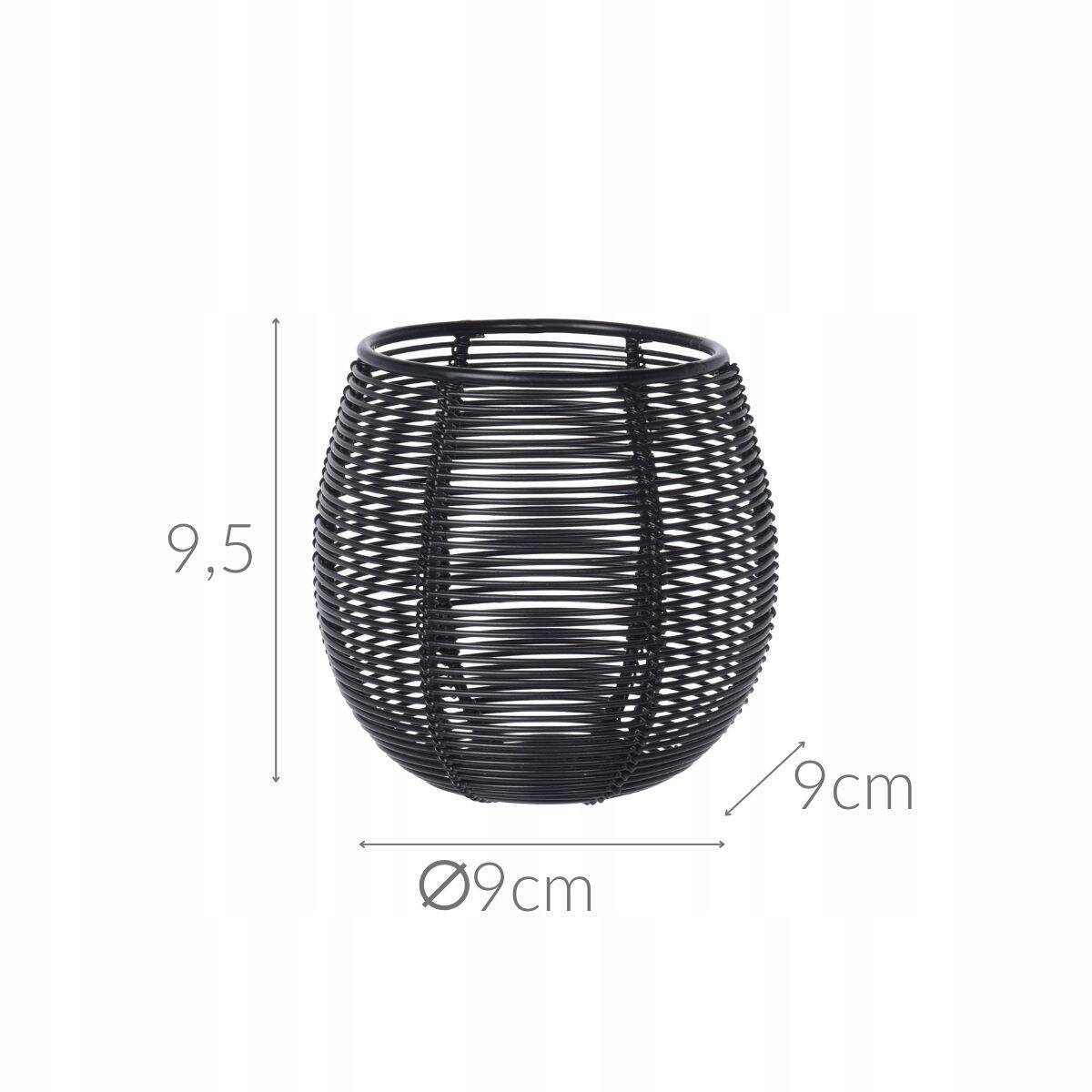 ŚWIECZNIK na tealight CZARNY metalowy śr. 9 cm Marka Home Styling Collection