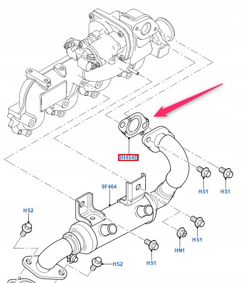 USZCZELKA ZAWORU EGR FORD 1,8 TDCI