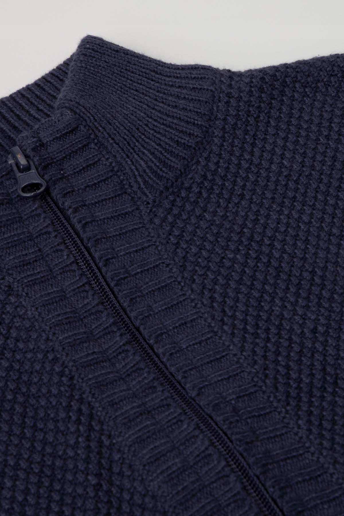 Chłopięcy Sweter Rozpinany 140 granatowy Mokida