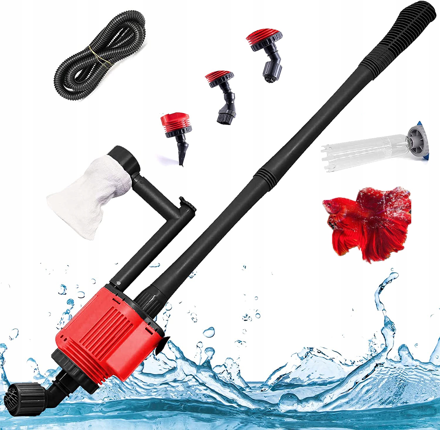 Levně 6 V 1 Elektrický Vysavač Do Akvária 28 W 1800 L/h Na Čištění Písku