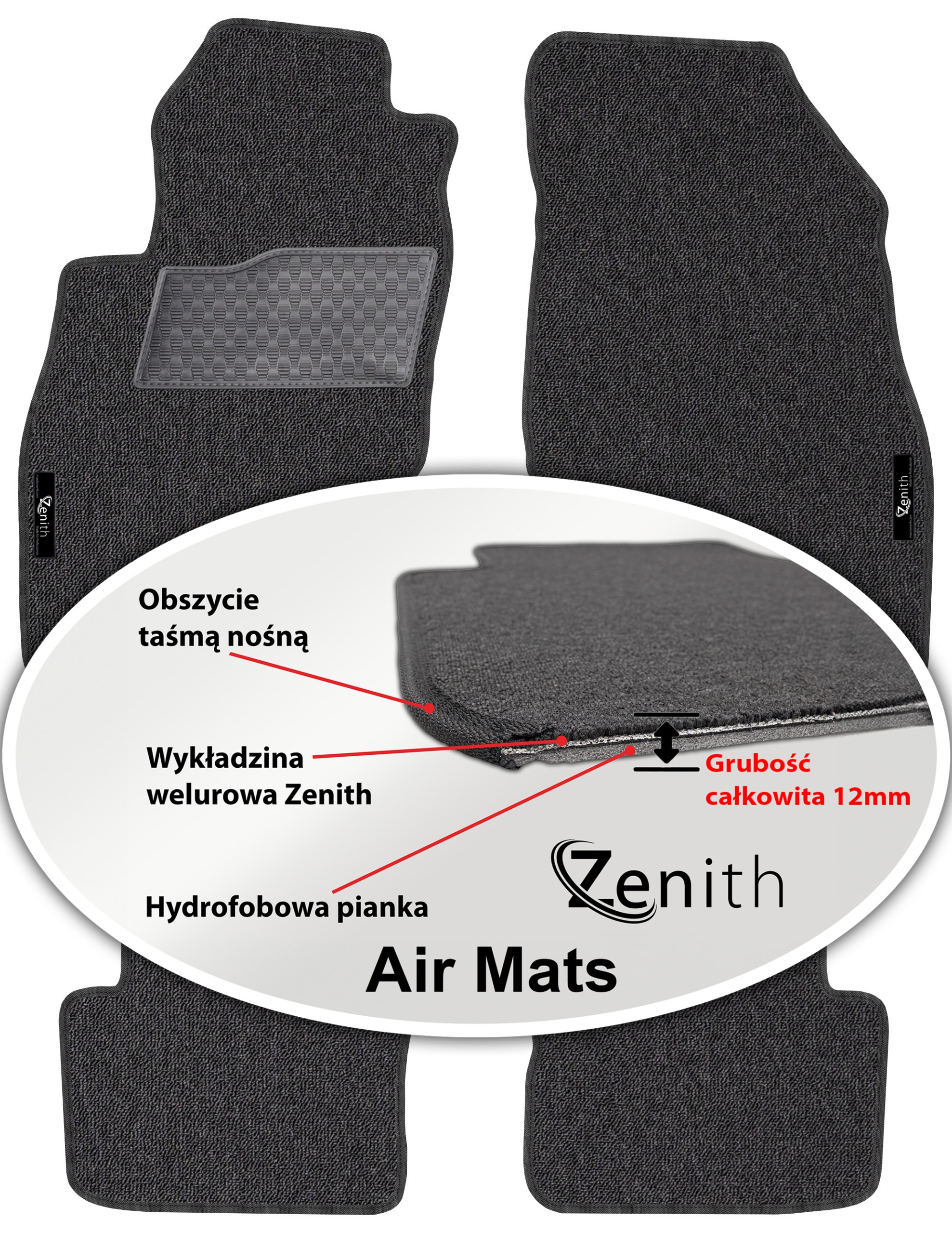 Opel Corsa D 2006-2014 Velurové koberce do auta Zenith Air Mats